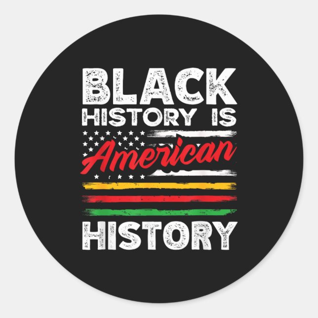 Adesivo História Negra É Bandeira Americana EUA Afro-Ameri (Frente)