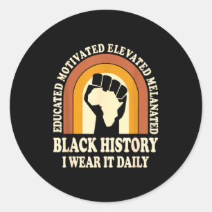 Adesivo História Negra Eu Uso Diariamente Punho Orgulho Me