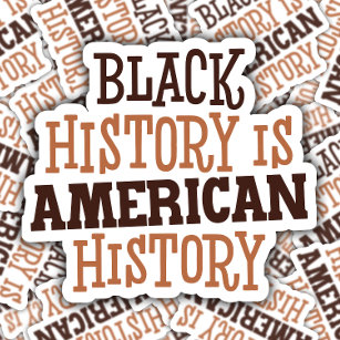 Adesivo História Negra História Americana   Autocolante