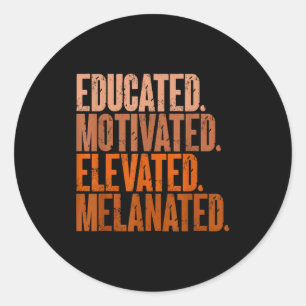 Adesivo História Negra Melanizada Motivada Elevada Educada
