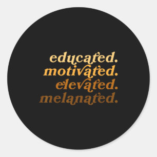Adesivo História Negra Melanizada Motivada Elevada Educada