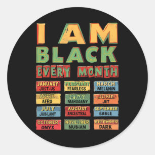 Adesivo História Negra Mês Cultura Negra Eu Sou Negra A Ca