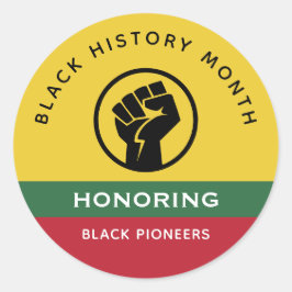 Adesivo História Negra Mês Curva Texto Afro-Americano