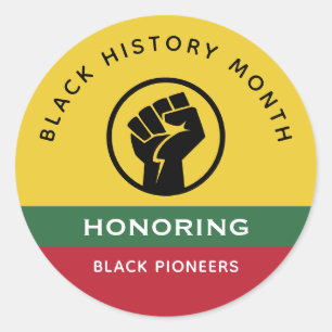 Adesivo História Negra Mês Curva Texto Afro-Americano