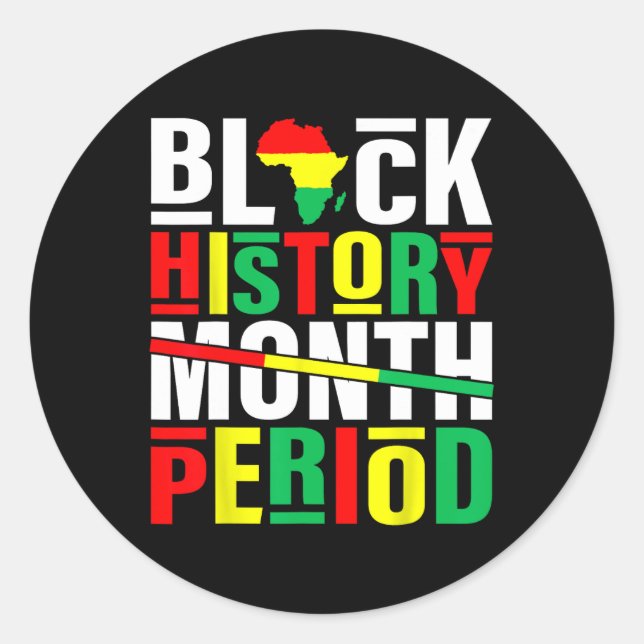 Adesivo História Negra Mês do Período Negro Africano-Ameri (Frente)