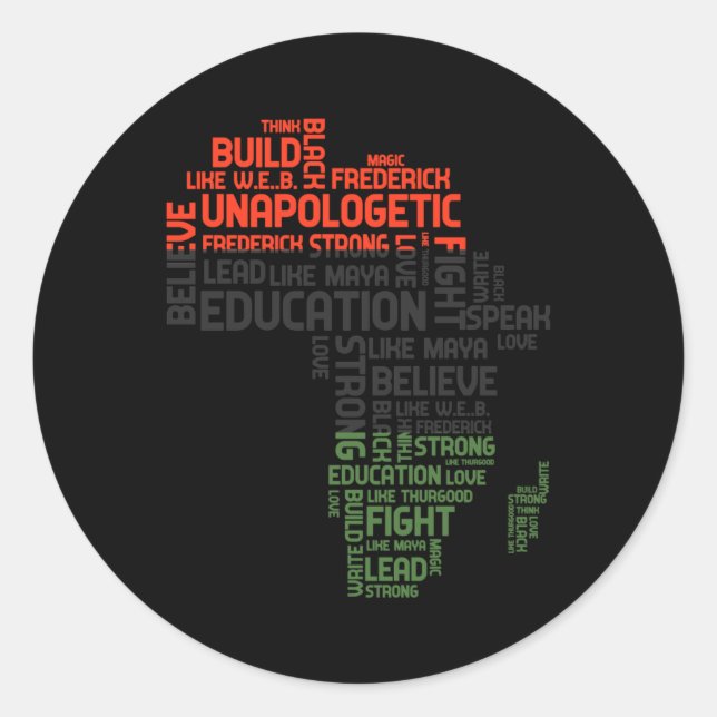 Adesivo História Negra Mês Vermelho Verde e Negro Africano (Frente)