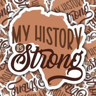 Adesivo História Negra Minha História Forte   Autocolante