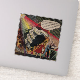 Adesivo histórias em quadrinhos de horror da safra da idad