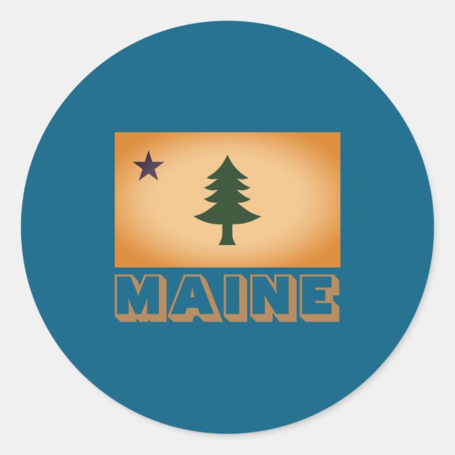 Adesivo Historic Flag Of Maine 1901 1909 _1  (Frente)