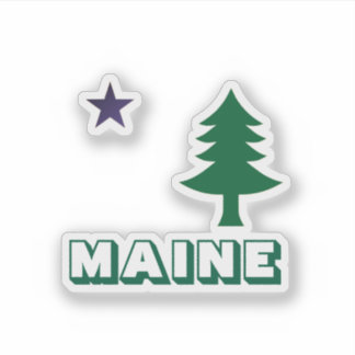 Adesivo Historic Pine Tree Flag of Maine (1901–1909)