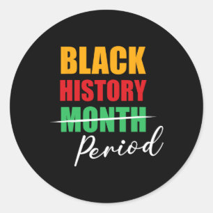 Adesivo Histórico de Negros Período do Mês Orgulhoso Melan