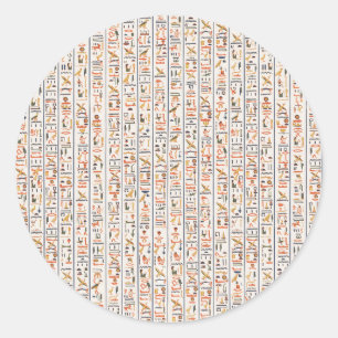 Adesivo histórico do padrão antigo de hieróglifos egypt