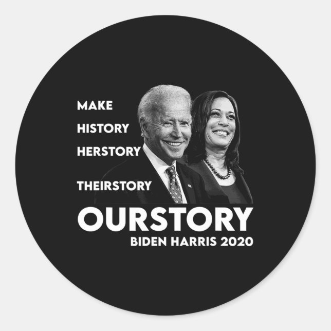 Adesivo History Kamala Harris E Joe Biden 2020 (Frente)