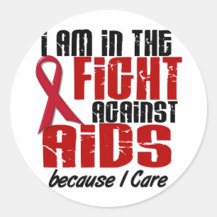 Adesivo HIV do AIDS no cuidado da luta 1 I