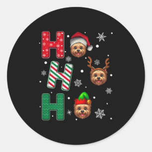 Adesivo Ho Ho Cairn Terrier Dog Papais noeis de Natal E