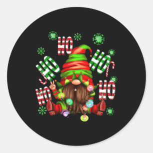 Adesivo Ho Ho Elf Gnomo Crianças de Natal Meninas Xmas