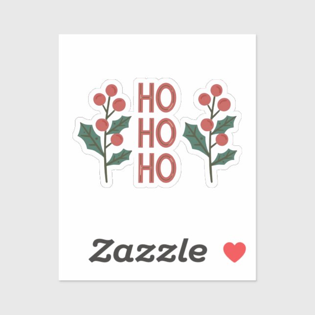 Adesivo "Ho Ho: Espalhando Jolly Vibes Toda A Época! (Folha)