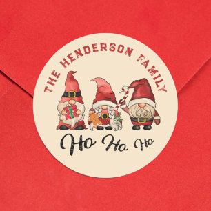 Adesivo Ho Ho Ho! Feliz Natal dos Gnomos Nórdicos