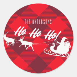 Adesivo Ho Ho Ho Ho, Natal da Família! Papais noeis Red Bu
