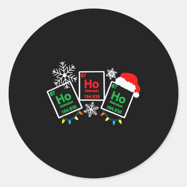 Adesivo Ho Ho Ho Holmium Chemistry Element 67 Periodic Tab (Frente)