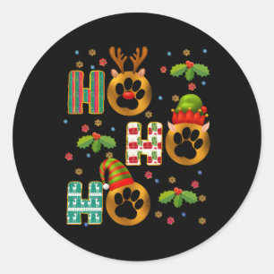 Adesivo Ho Ho Ho Paw natalino e veterinário Xmas
