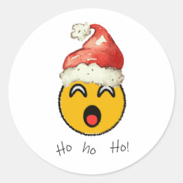 Adesivo Ho Ho Ho smiley santa