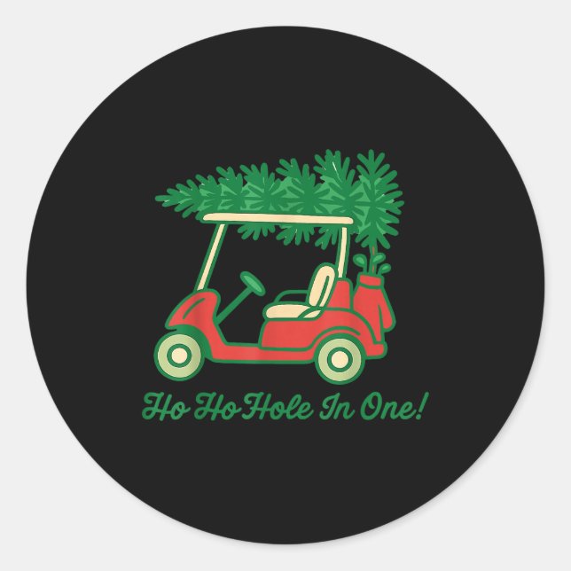 Adesivo Ho Ho Hole In One Santa Golf Christmas Holiday Gol (Frente)