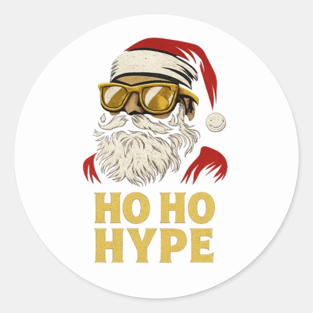 Adesivo HO HO HYPE – Santa Gold (Frente)