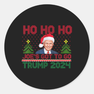 Adesivo Ho Ho Joes Tem Que Ir Trump 2024 Feliz Natal