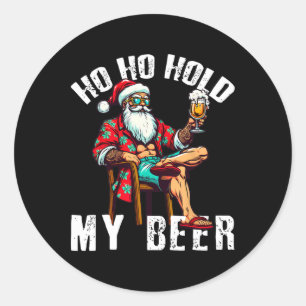 Adesivo Ho Ho Segure Minha Cerveja Papai Noel Vintage Nata