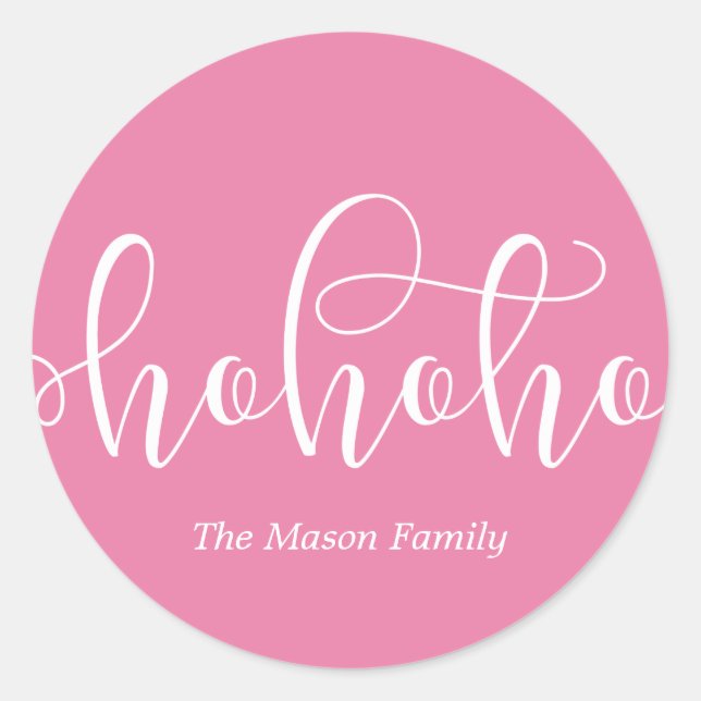 Adesivo Ho Ho White Script (Frente)