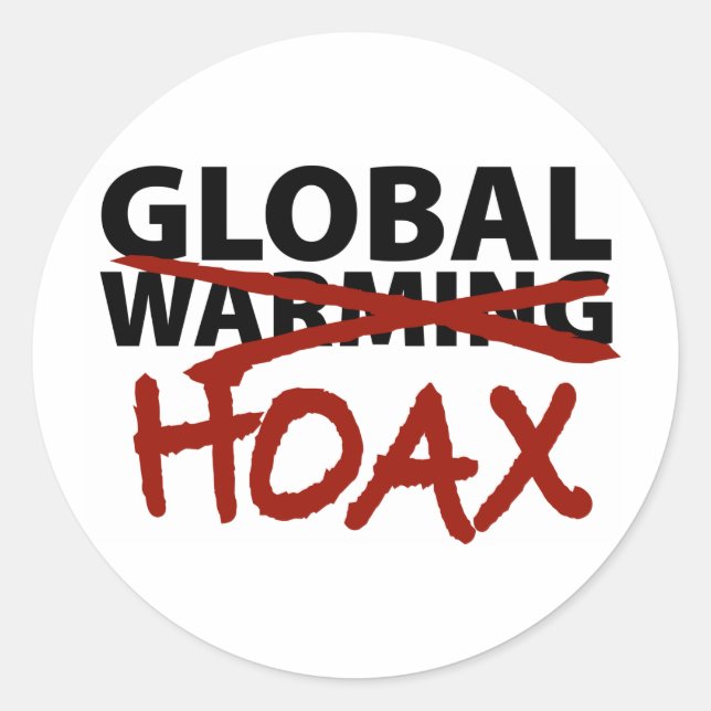 Adesivo Hoax do aquecimento global (Frente)
