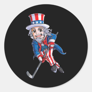 Adesivo Hockey American Flag 4° de julho Crianças Tio