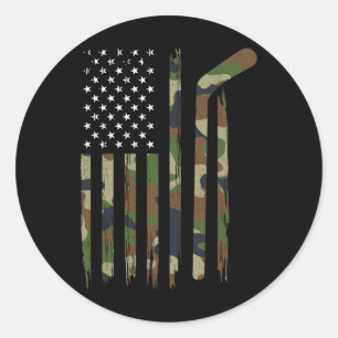 Adesivo Hockey American Flag Camo US Patriotic Hockey Pla