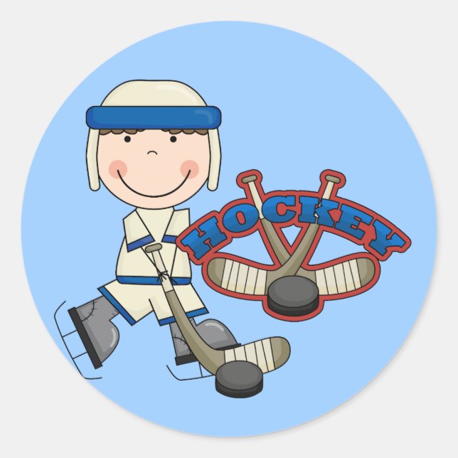 Adesivo HOCKEY - Camisetas e presentes para rapazes (Frente)