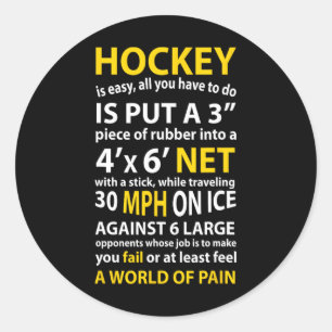 Adesivo Hockey Com Cota De Hockey É Um Presente Fácil Para