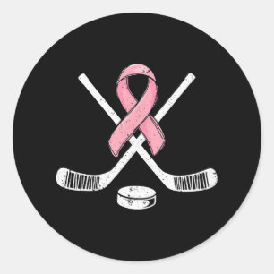 Adesivo Hockey com fita rosa e Cancer de madrugada