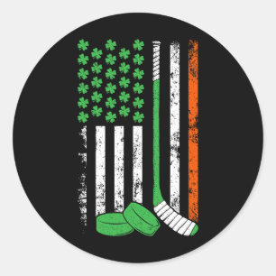 Adesivo Hockey Dia de São Patrício Bandeira Americana Trev