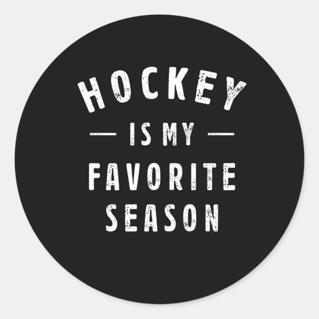 Adesivo Hockey É Minha Época Favorita Dizendo Esportes (Frente)