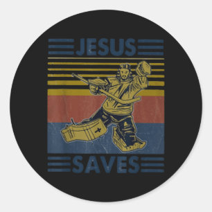Adesivo Hockey Jesus Salva Futebol Americano Engraçado A C