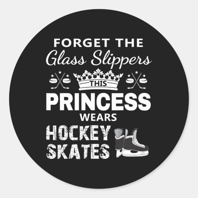 Adesivo Hockey para Meninas - Esta Princesa Veste Ska de H (Frente)