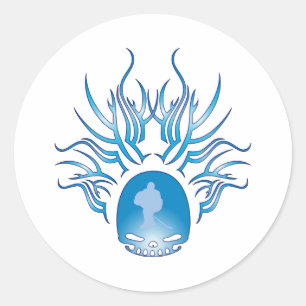 Adesivo Hockey Skull