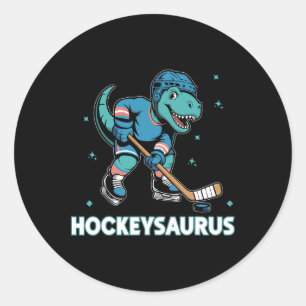 Adesivo Hockeysaurus Dinossauro Divertido Trex Hóquei Cria