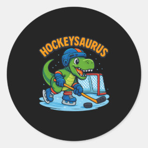 Adesivo Hockeysaurus Dinossauro Engraçado de Hóquei no Gel