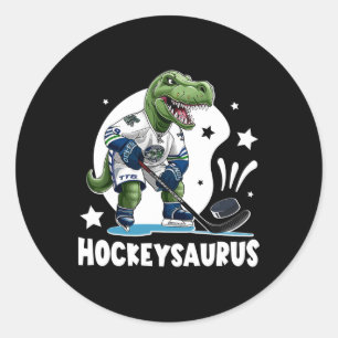 Adesivo Hockeysaurus Dinossauro Engraçado Hockey Crianças 