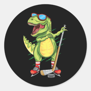 Adesivo Hockeysaurus Dinossauro Hóquei no Gelo Trex Menino