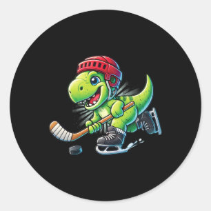 Adesivo Hockeysaurus Dinossauro Hóquei no Gelo Trex Menino