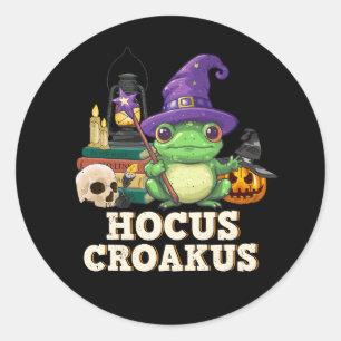 Adesivo Hocus Croakus Spooky Halloween Sapo Bruxa de Chapé