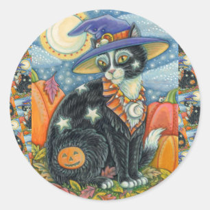 ADESIVO HOCUS POCUS BLACK CAT WITCH & MOUSE HALLOWEEN