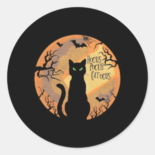 Adesivo Hocus Pocus Catocus Halloween Amante de Gato Preto